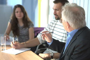 Bruno Buchberger and students at International Studies for Informatics